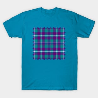 Sea Green, Purple and Blue Tartan T-Shirt